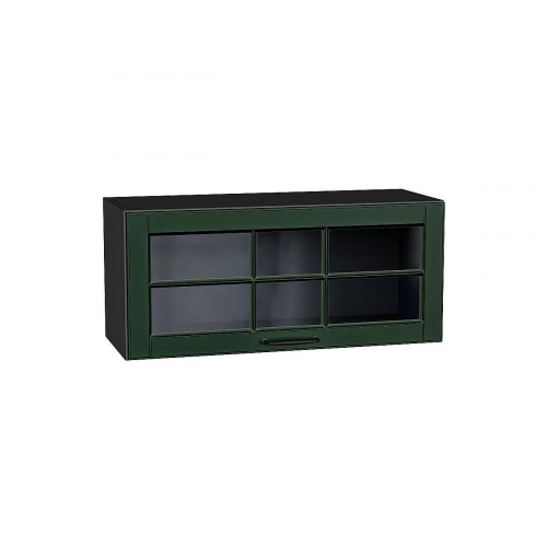 358*800* Шкаф верхний горизонтальный остекленный Дублин Special Green