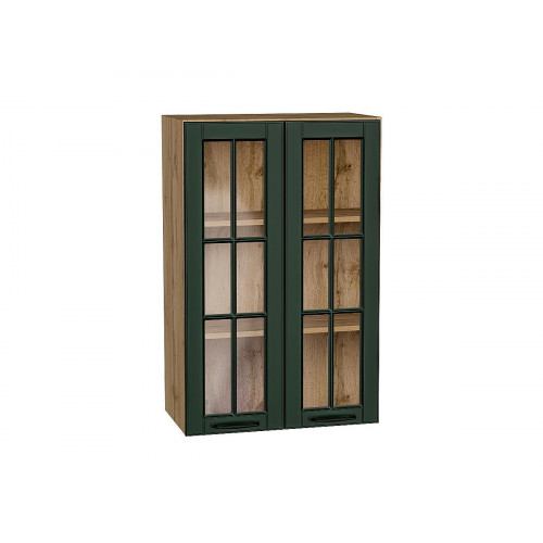 920*600* Шкаф верхний с 2-мя остекленными дверцами Дублин Special Green