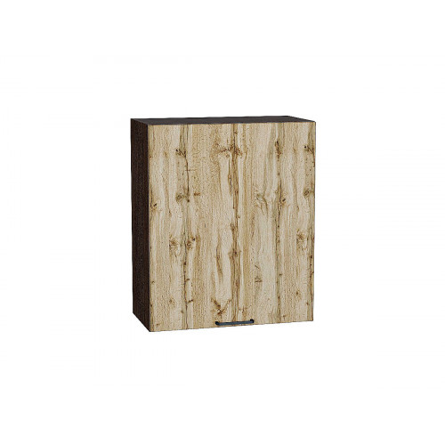 716*600* Шкаф верхний с 1-ой дверцей Флэт Wotan Oak 2S Graphite