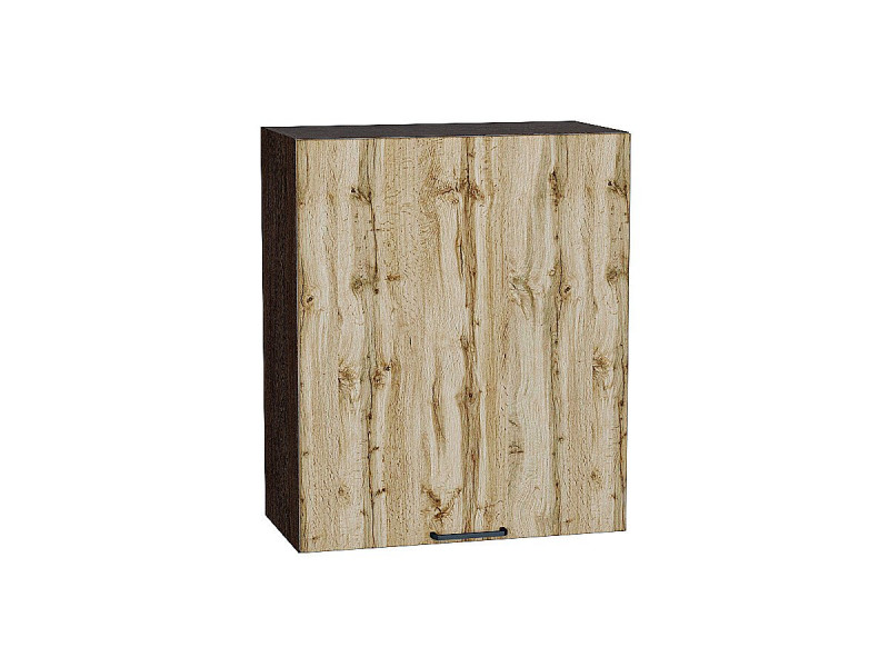 716*600* Шкаф верхний с 1-ой дверцей Флэт Wotan Oak 2S Graphite