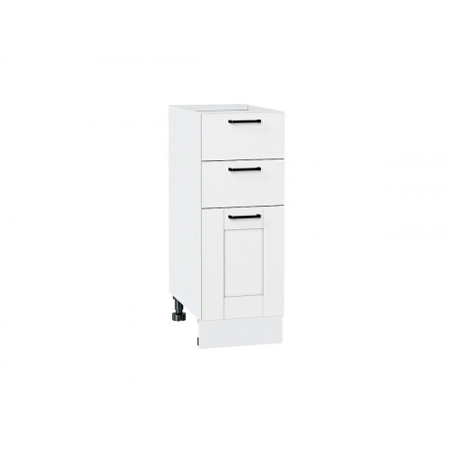 816*300*Шкаф нижний с 3-мя ящиками Лофт Super White/Белый