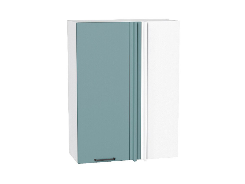 920*700* Шкаф верхний прямой угловой Флэт Grey-green In 2S Белый