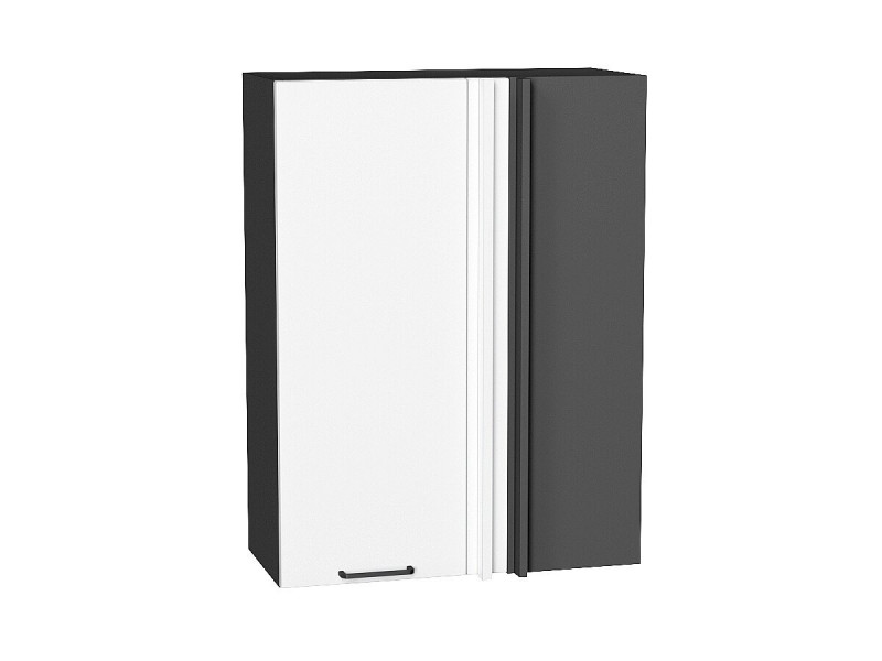920*690* Шкаф верхний прямой угловой Флэт White In 2S Graphite