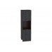 2336*600* Шкаф пенал с 2-мя дверцами под технику Валерия-М Черный металлик дождь Graphite