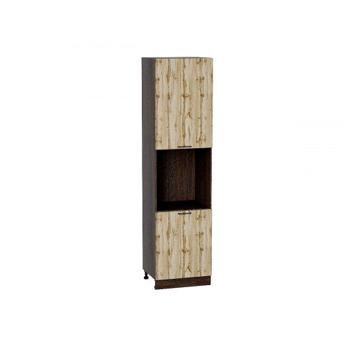 2336*600* Шкаф пенал с 2-мя дверцами под технику Флэт Wotan Oak 2S Graphite