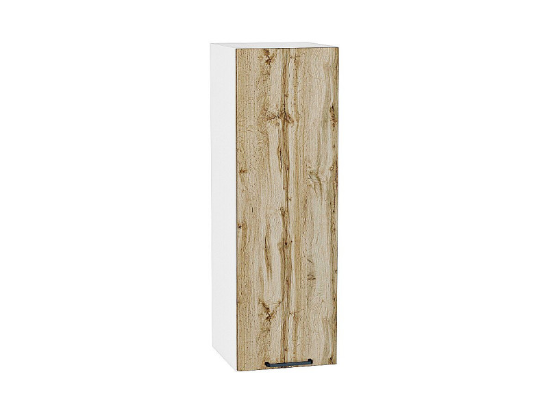 920*300* Шкаф верхний с 1-ой дверцей Флэт Wotan Oak 2S Белый