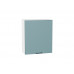 716*600* Шкаф верхний с 1-ой дверцей Флэт Grey-green In 2S Белый
