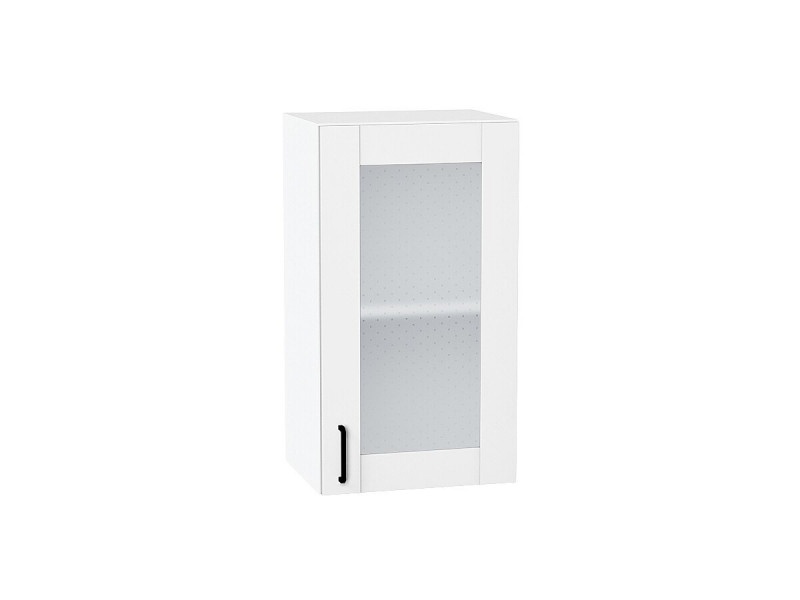 Кухня 716*400*Шкаф верхний с 1-ой остекленной дверцей Лофт Super White/Белый