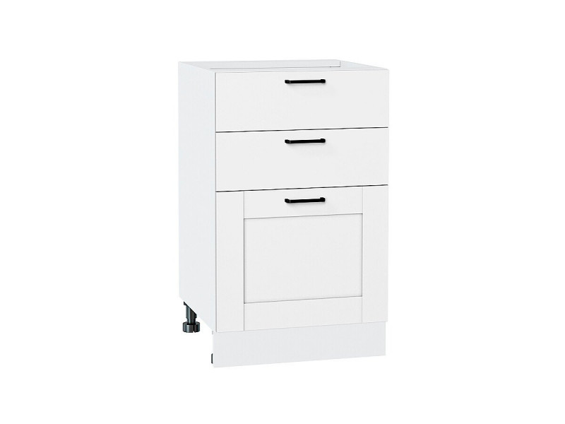 Кухня 816*500*Шкаф нижний с 3-мя ящиками Лофт Super White/Белый