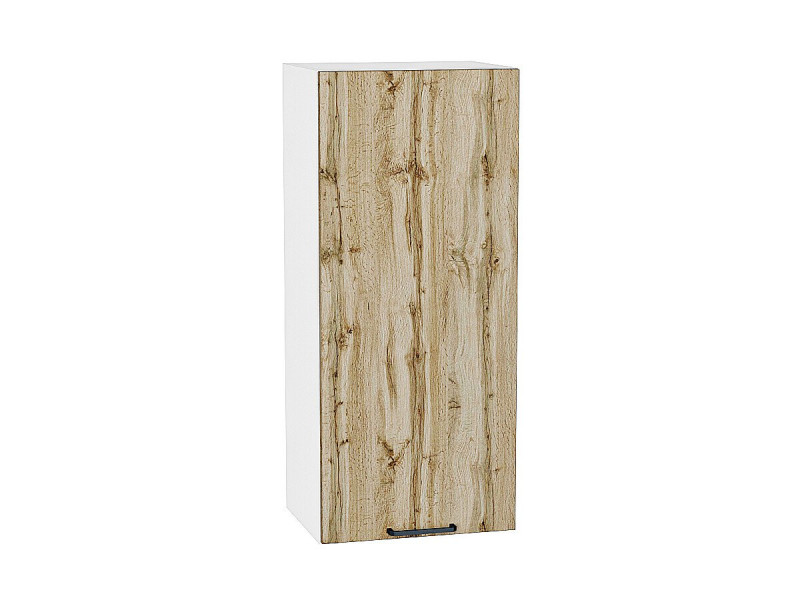 920*400* Шкаф верхний с 1-ой дверцей Флэт Wotan Oak 2S Белый