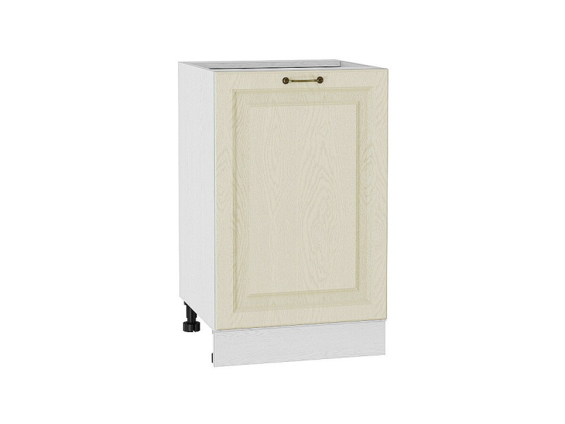 816*500* Шкаф нижний с 1-ой дверцей Ницца Дуб крем Белый