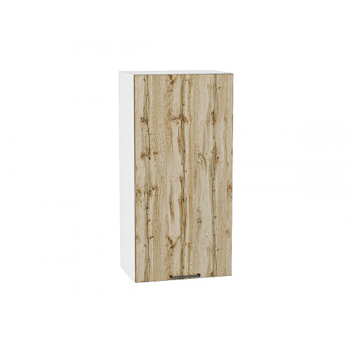 920*450* Шкаф верхний с 1-ой дверцей Флэт Wotan Oak 2S Белый