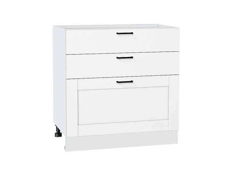Кухня 816*800*Шкаф нижний с 3-мя ящиками Лофт Super White/Белый