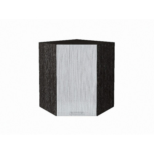716*600*600 Шкаф верхний угловой Валерия-М Серый металлик дождь светлый Graphite