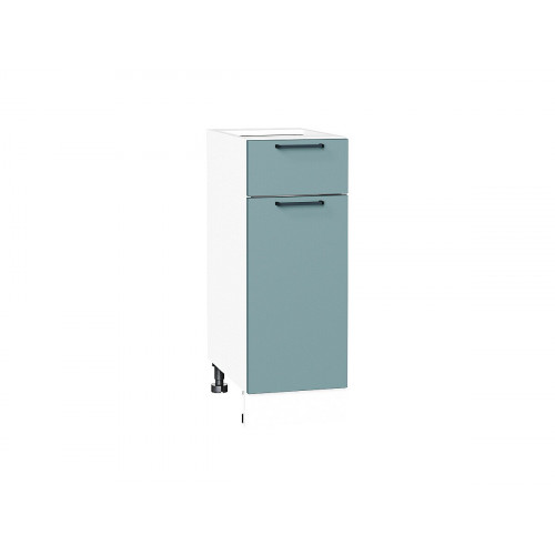 816*300* Шкаф нижний с 1-ой дверцей и ящиком Флэт Grey-green In 2S Белый
