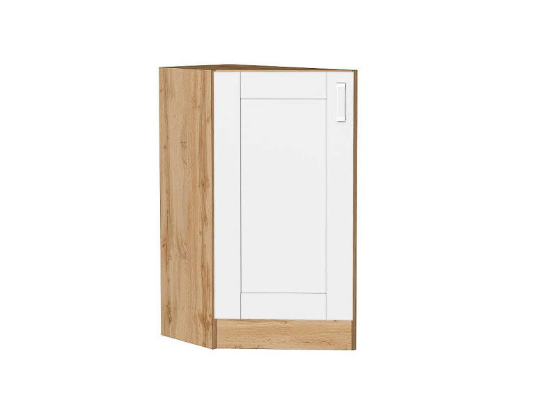 Кухня 816*296*Шкаф нижний торцевой Лофт White Silk/Дуб Вотан