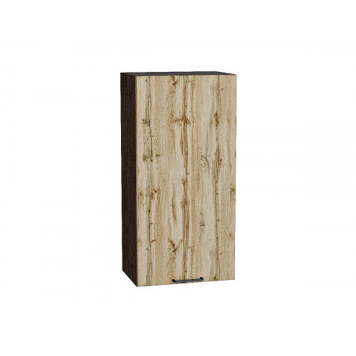 920*500* Шкаф верхний с 1-ой дверцей Флэт Wotan Oak 2S Graphite
