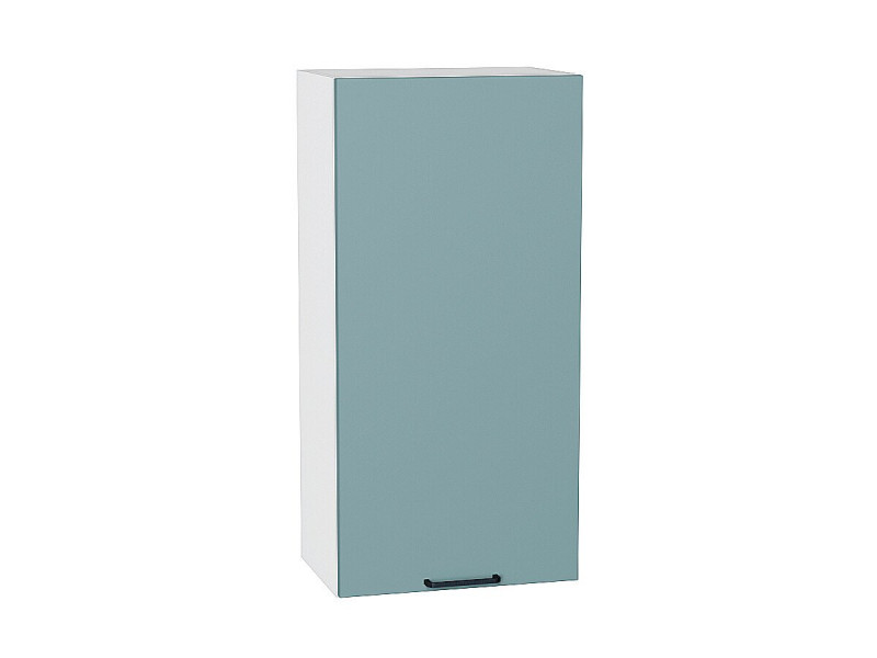 920*450* Шкаф верхний с 1-ой дверцей Флэт Grey-green In 2S Белый