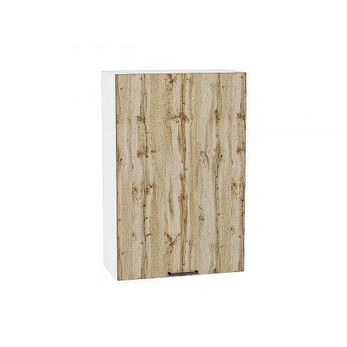 920*600* Шкаф верхний с 1-ой дверцей Флэт Wotan Oak 2S Белый