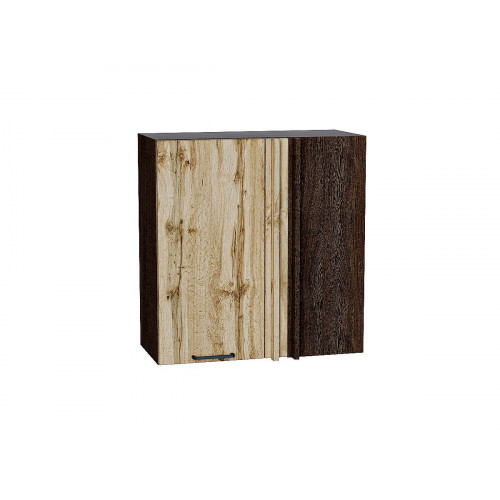 716*700* Шкаф верхний прямой угловой Флэт Wotan Oak 2S Graphite