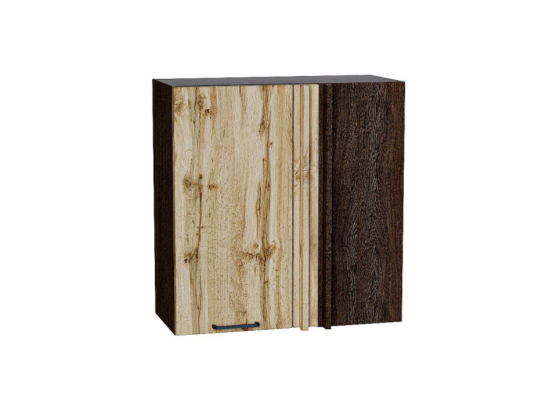 716*700* Шкаф верхний прямой угловой Флэт Wotan Oak 2S Graphite