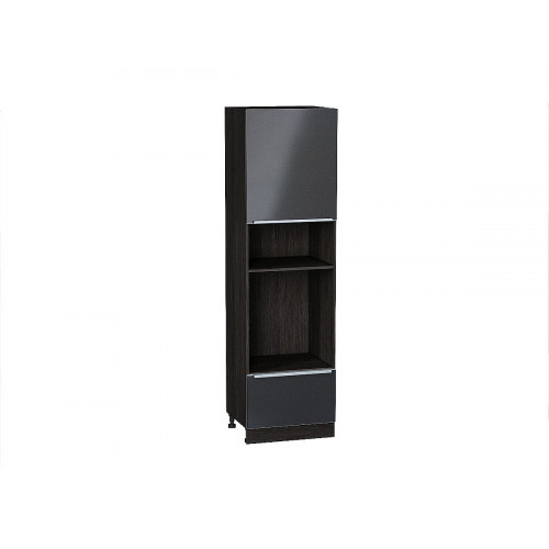 2132*600* Шкаф пенал с 1-ой дверцей и ящиком под технику Фьюжн Anthracite Graphite