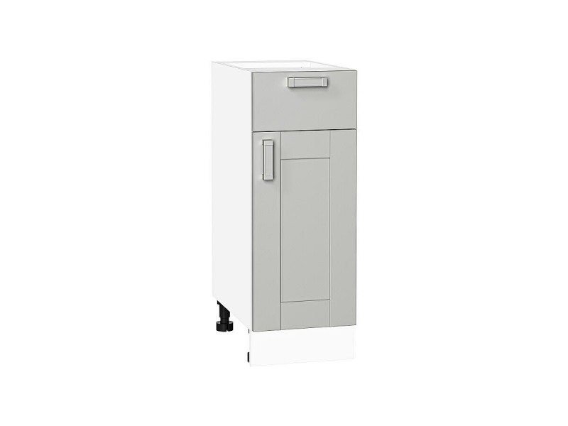 Кухня 816*300*Шкаф нижний с 1-ой дверцей и ящиком Лофт Grey Silk/Белый