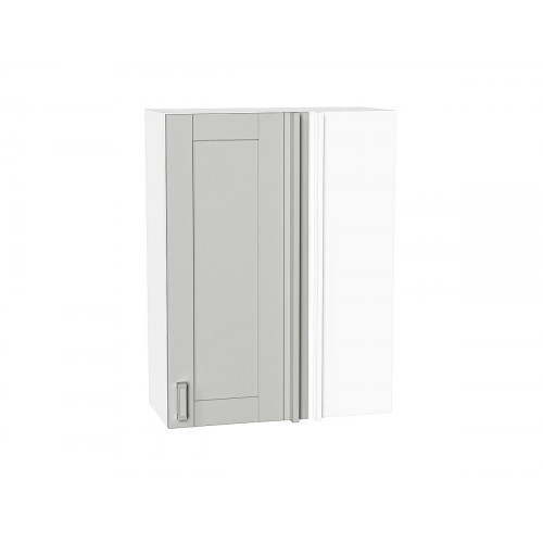 920*700*Шкаф верхний прямой угловой Лофт Grey Silk/Белый