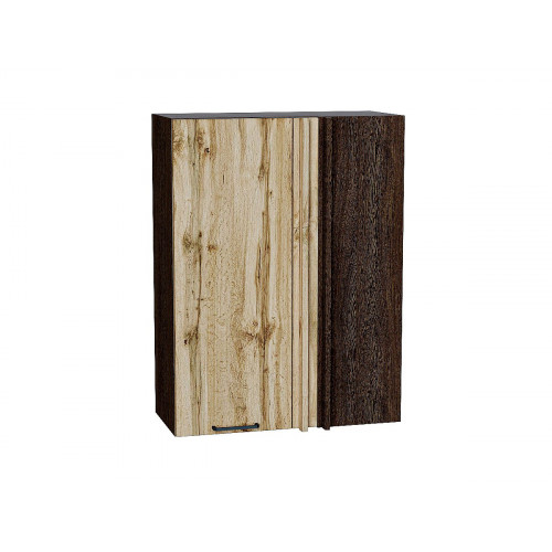 920*700* Шкаф верхний прямой угловой Флэт Wotan Oak 2S Graphite