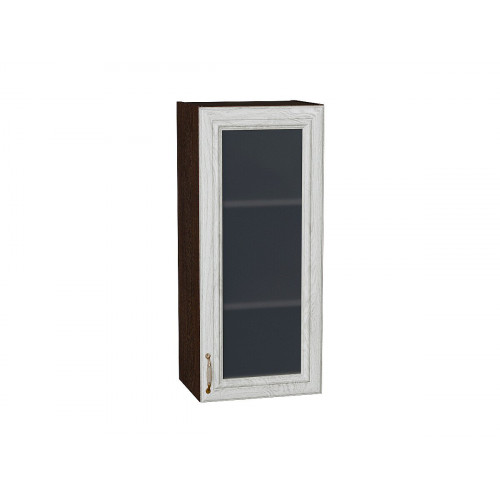 920*400* Шкаф верхний с 1-ой остекленной дверцей Шале White Dreamline Graphite