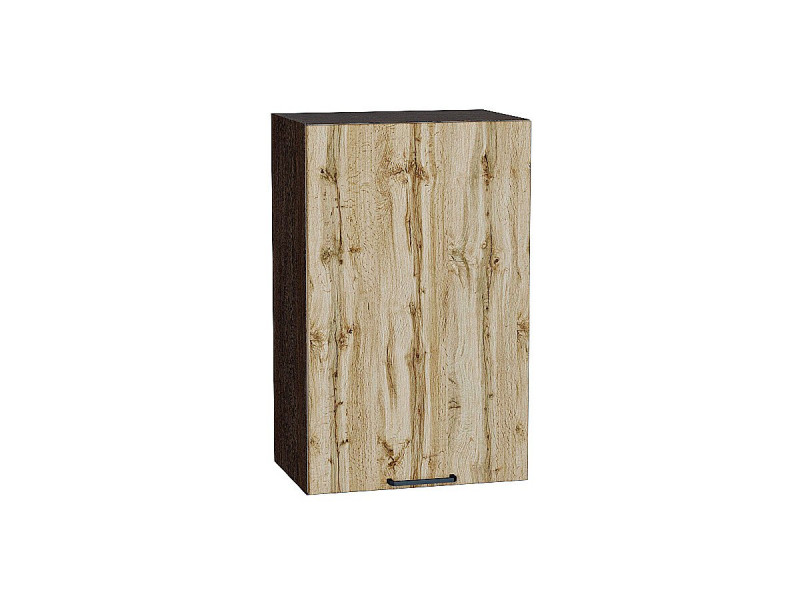 716*450* Шкаф верхний с 1-ой дверцей Флэт Wotan Oak 2S Graphite