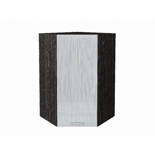 920*600*600 Шкаф верхний угловой Валерия-М Серый металлик дождь светлый Graphite