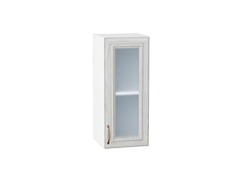 716*300* Шкаф верхний с 1-ой остекленной дверцей Шале White Dreamline Белый